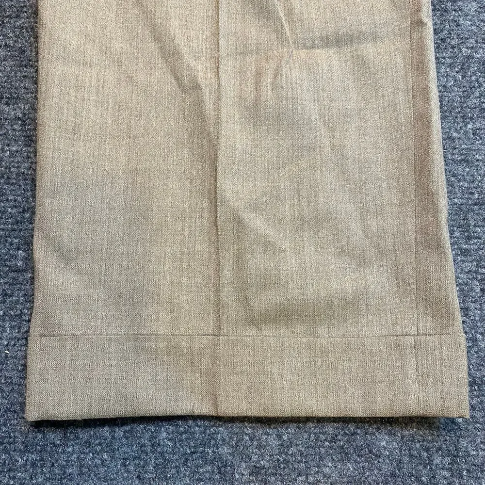 Vintage Berle for Nordstrom Mens 34R Regular Worsted Wool Khaki Pants Super 100s